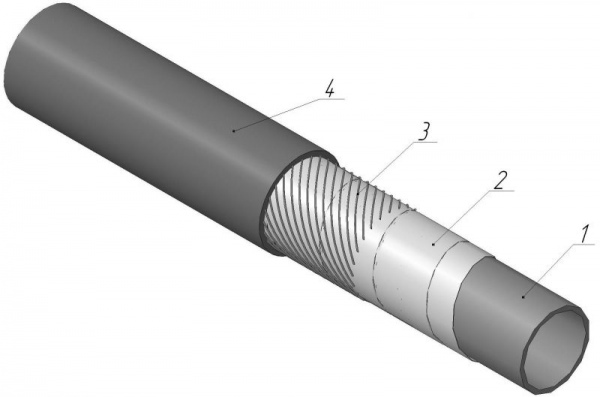 polymer armoured pipeline for pressure 100 atmospheres